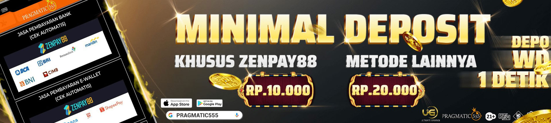 PRAGMATIC555 deposit pakai Zenpay88 Minimal 10.000